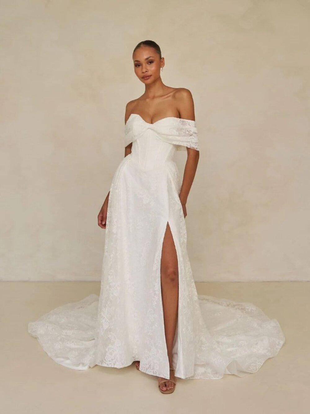 Madi Lane Westyn Gown - Ivory Strapless Lace Wedding Dress